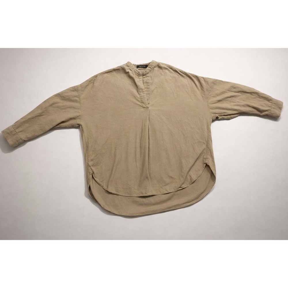American Holic Tan Corduroy Tunic Top Oversized Minimalist Neutral Boho Casual M